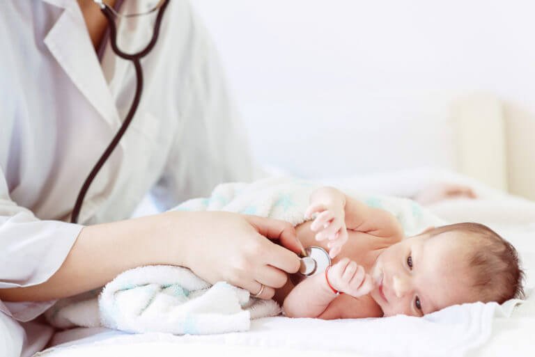Physical examination of newborn