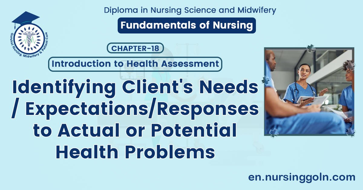 Identifying Client's Needs / Expectations/Responses to Actual or Potential Health Problems | CHAPTER 18 | Fundamentals of Nursing