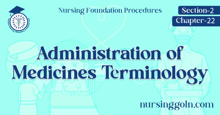 Administration of Medicines Terminology