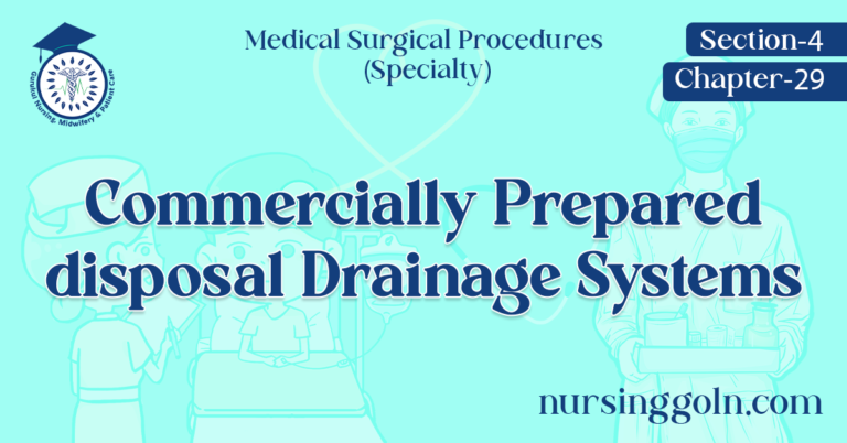 Commercially Prepared disposal Drainage Systems