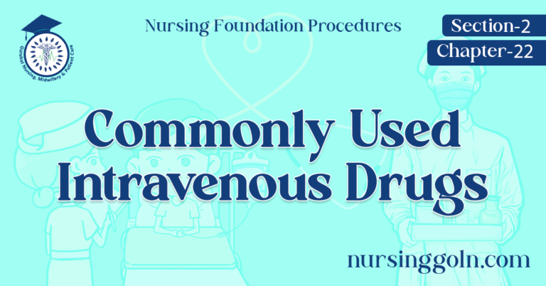 Commonly Used Intravenous Drugs