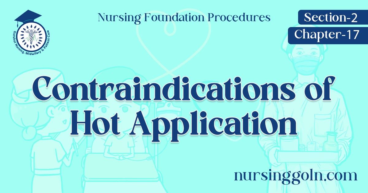 Contraindications of Hot Application