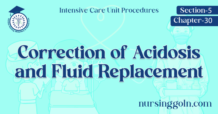Correction of Acidosis and Fluid Replacement