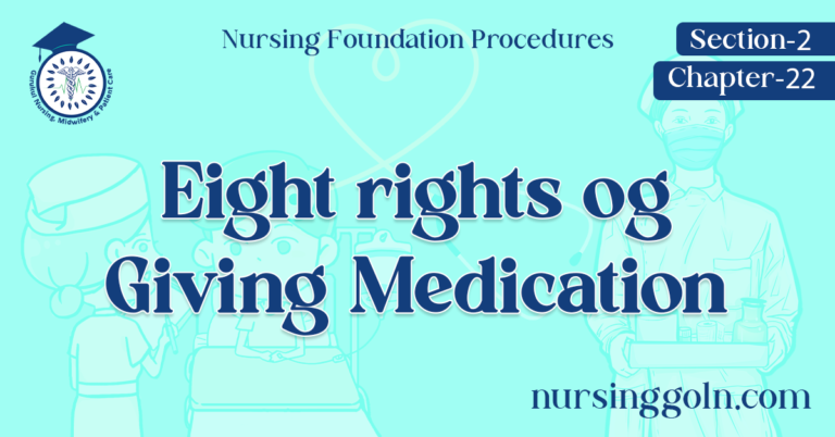 Eight rights og Giving Medication