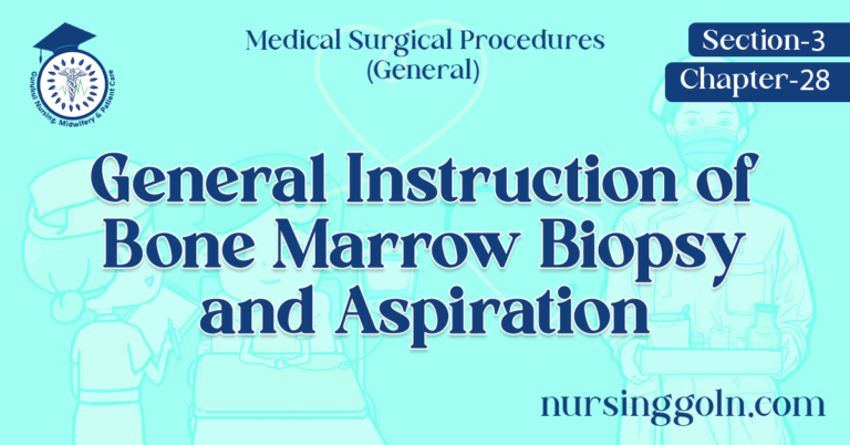General Instruction of Bone Marrow Biopsy and Aspiration