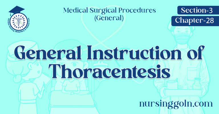 General Instruction of Thoracentesis