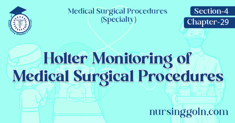 Holter Monitoring of Medical Surgical Procedures