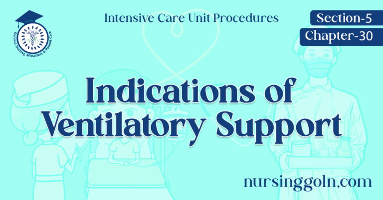 Indications of Ventilatory Support