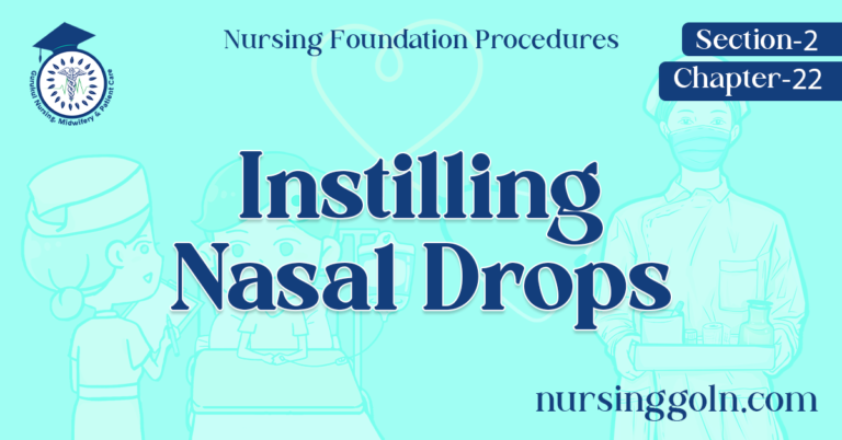 Instilling Nasal Drops