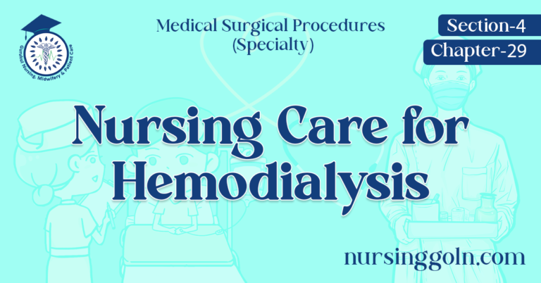Nursing Care for Hemodialysis