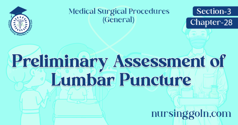 Preliminary Assessment of Lumbar Puncture