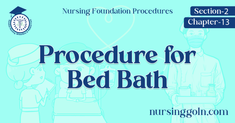 Procedure for Bed Bath