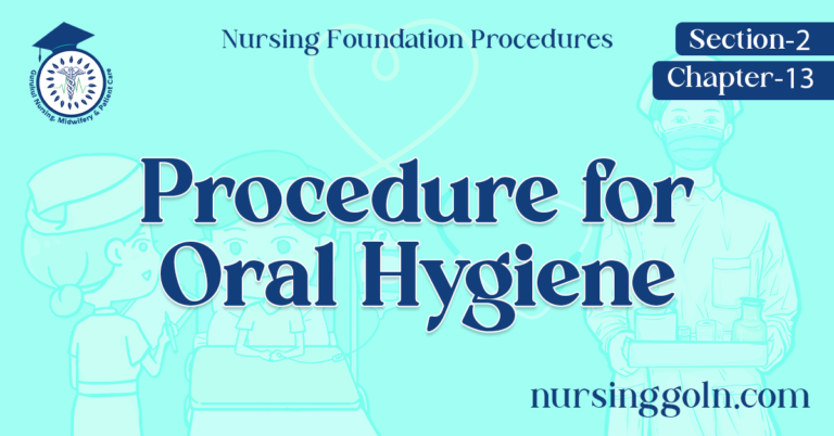 Procedure for Oral Hygiene