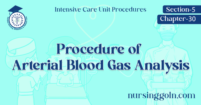 Procedure of Arterial Blood Gas Analysis