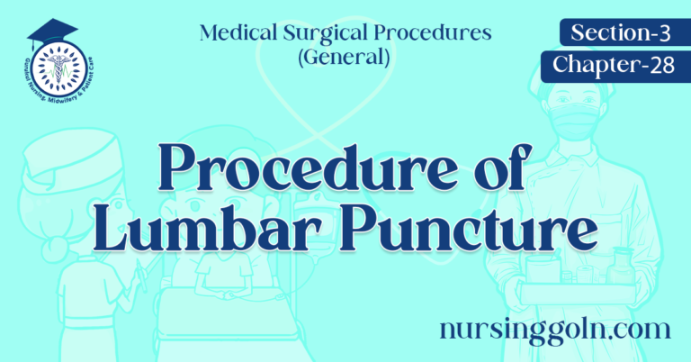 Procedure of Lumbar Puncture