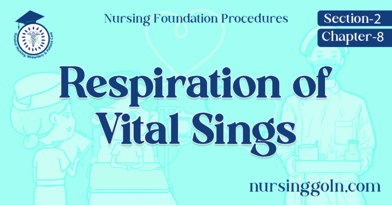 Respiration of Vital Sings