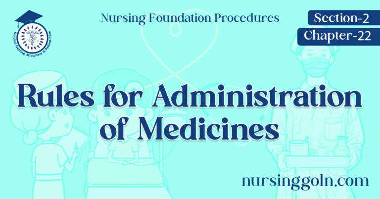 Rules for Administration of Medicines