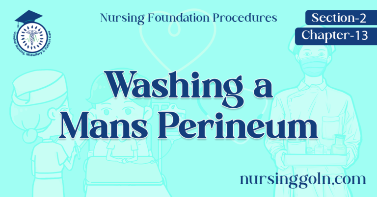 Washing a Mans Perineum