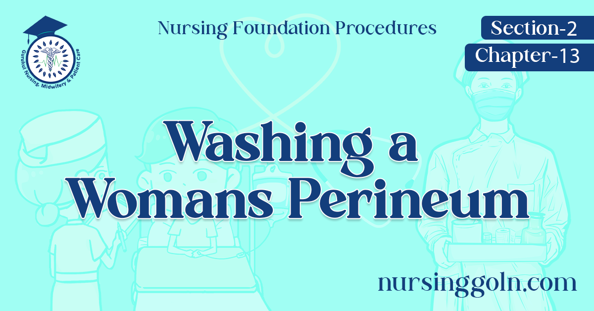 Washing a Womans Perineum