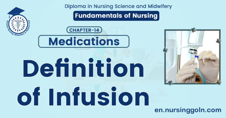 Definition of Infusion | CHAPTER 14 | Fundamentals of Nursing