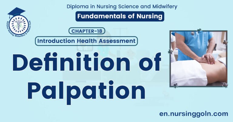 Definition of Palpation | CHAPTER 18 | Fundamentals of Nursing