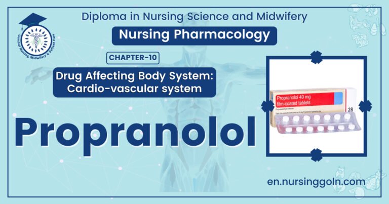 Concept About Propranolol | CHAPTER-10 | Pharmacology
