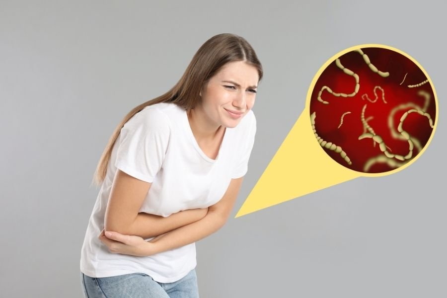 concept about worm infestation