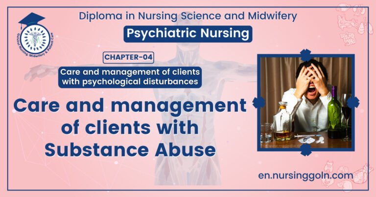 Care and management of clients with substance abuse