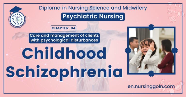 Childhood schizophrenia | CHAPTER 4 | Psychiatric nursing