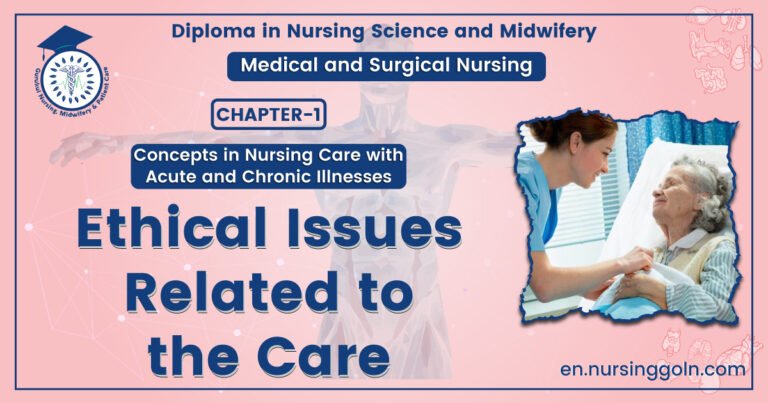 Ethical issues related to the care | CHAPTER-1 | Medical and Surgical Nursing