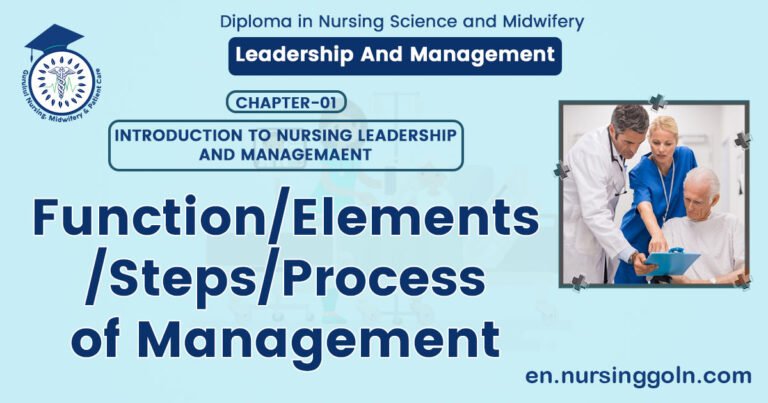 Function/Elements/Steps/Process of Management | CHAPTER 1 | Leadership And Management