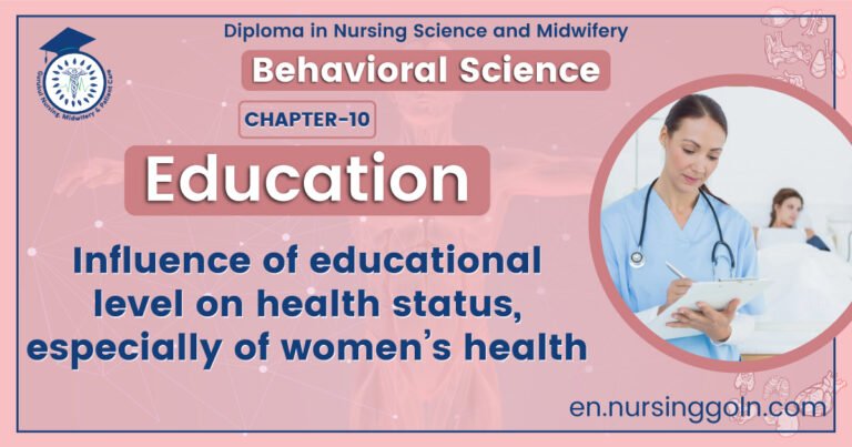 Influence of educational level on health status, especially of women's health
