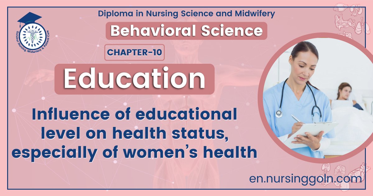 Influence of educational level on health status, especially of women's health