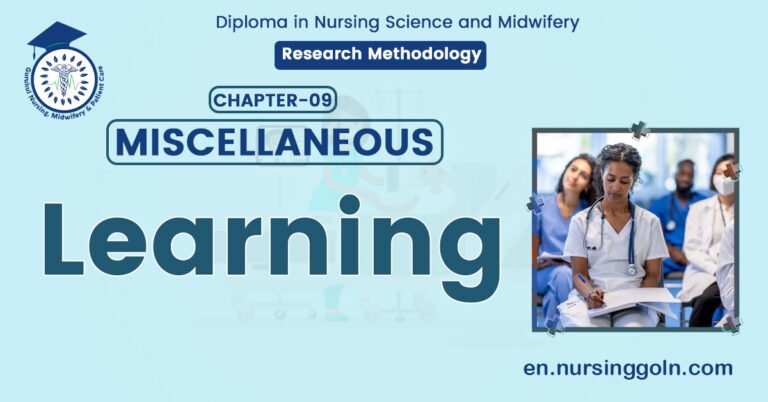 Concept about Learning | CHAPTER-9 | Research Methodology
