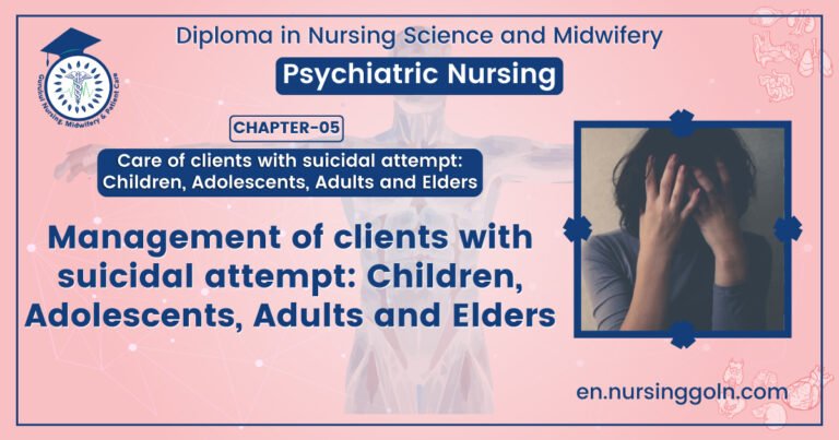 Management of clients with suicidal attempt