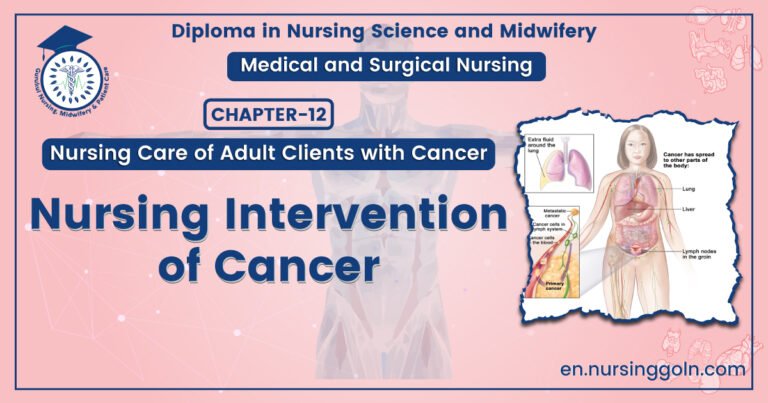 Nursing intervention of cancer | CHAPTER-12 | Medical and Surgical Nursing
