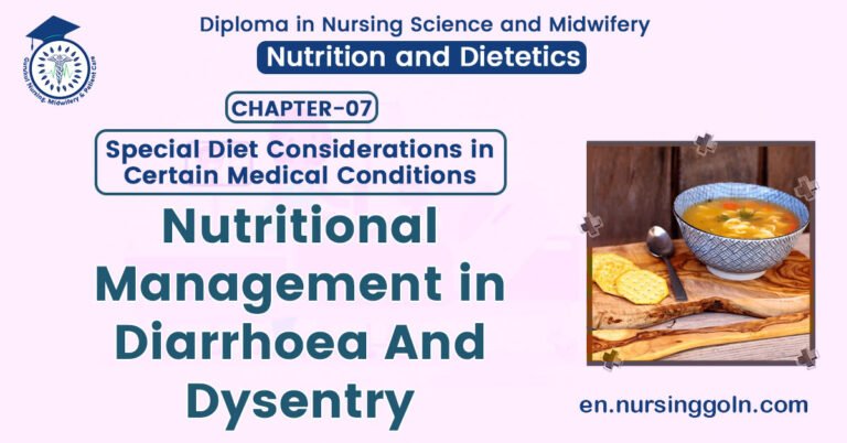 Nutritional Management in Diarrhoea And Dysentry