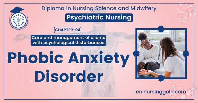 Phobic anxiety disorder | CHAPTER 4 | Psychiatric nursing