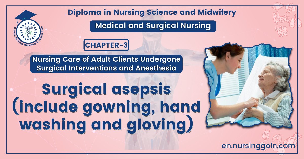 Surgical Asepsis (Include Gowning, Hand Washing and Gloving) | CHAPTER-3 | Medical and Surgical Nursing